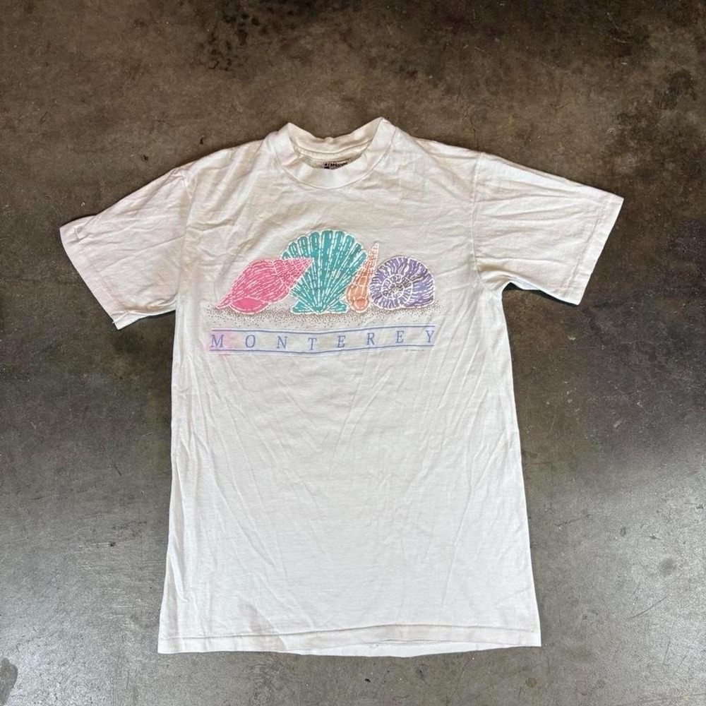 Vintage 80s single stitch monterey white vintage tee Women's Size small